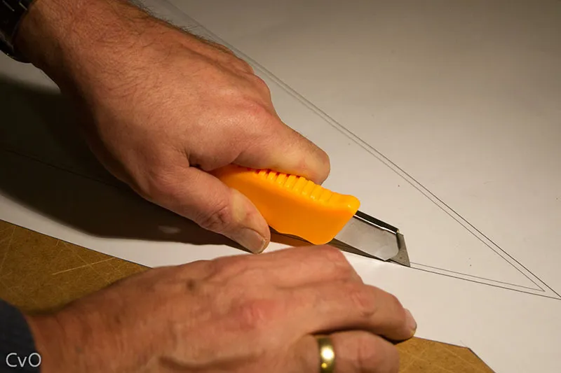 Découpe des gabarits en papier