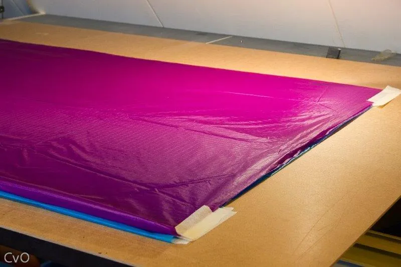Quatre couches de spi pour faire 4 demi-ailes en même temps
