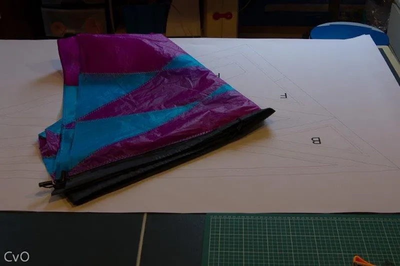 La voile pas encore ventilée