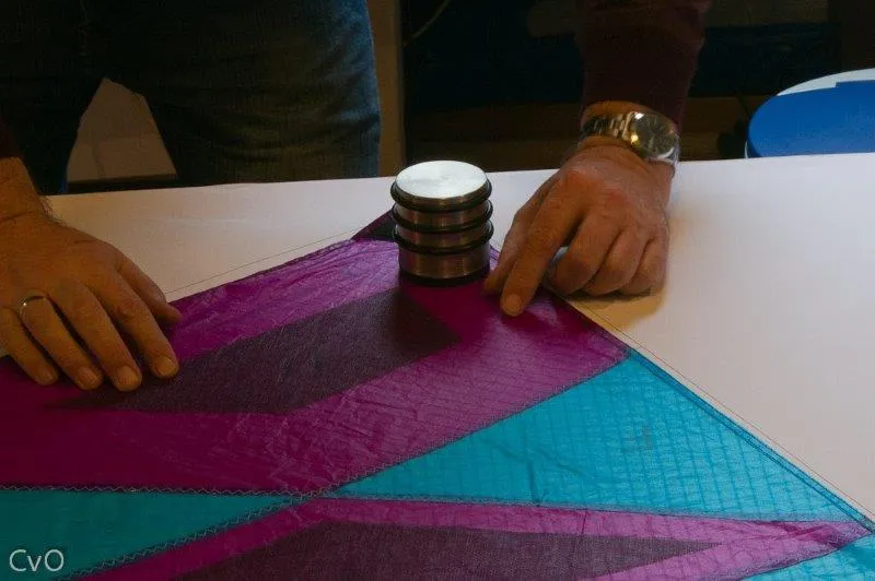 Utiliser des poids pour faire coïncider avec le plan et stabiliser la voile